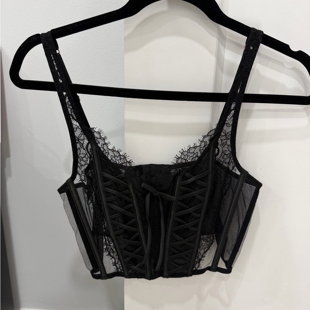 Victoria's Secret Black Lace Bra Top